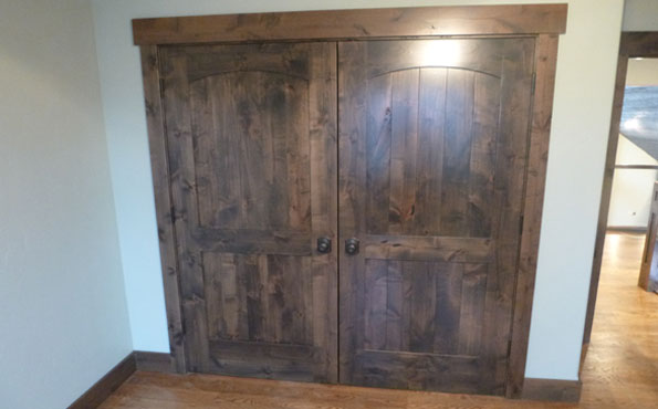 Knotty Alder Somers Style Double Doors